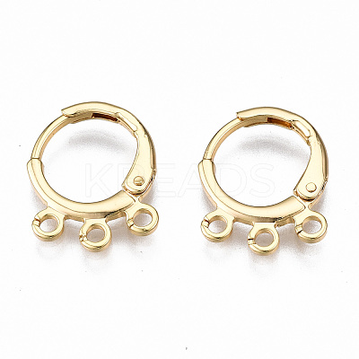 Brass Huggie Hoop Earring Findings KK-N233-082-NF-1