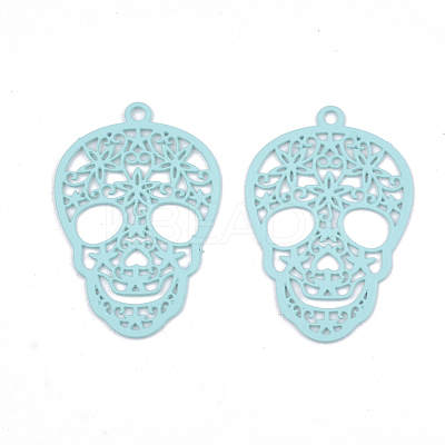 430 Stainless Steel Filigree Pendants X-STAS-S108-23C-1