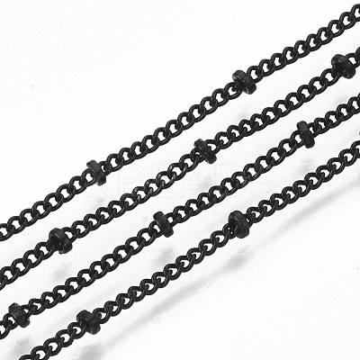 Brass Coated Iron Curb Chain Necklace Making MAK-T006-02A-1
