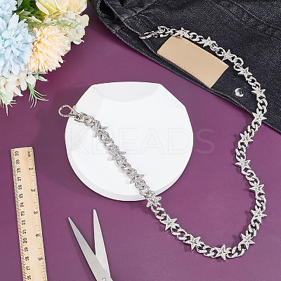 1Pc Alloy Rhinestone Waist Belts Chain AJEW-HY0002-26-1