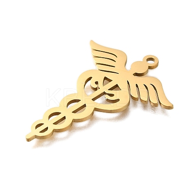 304 Stainless Steel Snake Pendants STAS-S150-02G-1