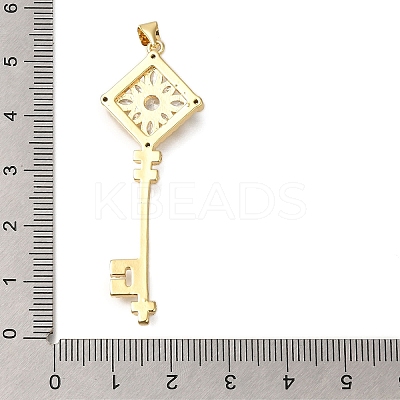 RacRack Plating Brass Micro Pave Cubic Zirconia Big Pendants ZIRC-F142-51G-1