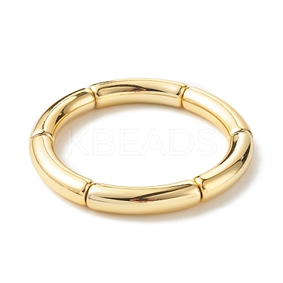 Chunky Acrylic Curved Tube Beaded Stretch Bracelet for Women BJEW-JB07628-1