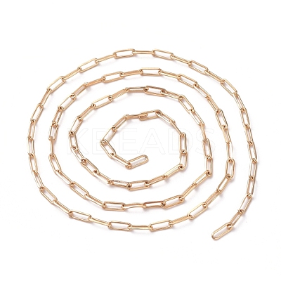 Soldered Brass Paperclip Chains CHC-G005-03G-1