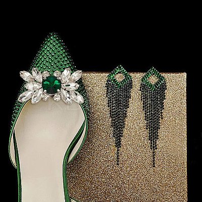 6Pcs 3 Styles Alloy Glass Rhinestone Shoe Decoration FIND-AR0005-06-1