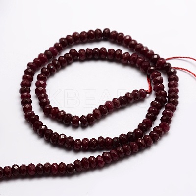 Dyed Natural Malaysia Jade Rondelle Beads Strands X-G-E316-2x4mm-20-1