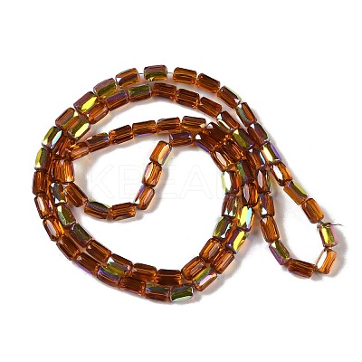 Electroplate Glass Chevron Beads Strands GLAA-Q101-02A-AB01-1