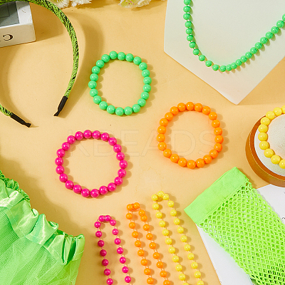 80s Fancy Dress Neon Accessories Tutu Party Costume Sets DIY-WH20062-11C-1