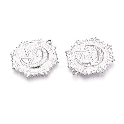304 Stainless Steel Pendants STAS-T065-17P-1