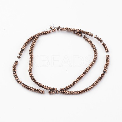 Electroplate Glass Beads Strands EGLA-P018-2mm-F09-1