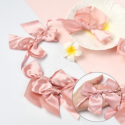 2Pcs Cloth Bowknot Hanging Banner for Christmas Tree Decoration AJEW-SP0002-82C-1