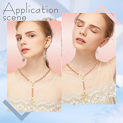 DIY Beaded Religion Necklace Making Kits DIY-PH0008-37-1