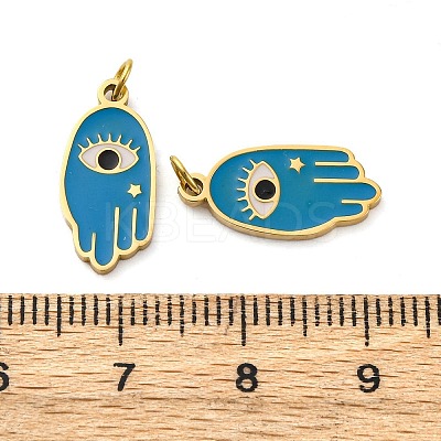 304 Stainless Steel Enamel Pendants STAS-E550-60G-1