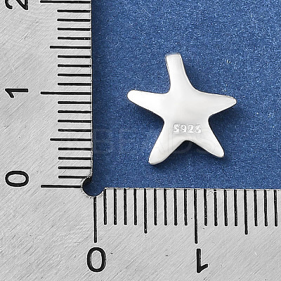 925 Streling Silver Starfish Charms with 925 Stamp LS-STER-I022-02S-1