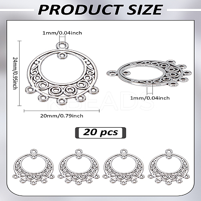 20Pcs Tibetan Style Alloy Chandelier Component Links FIND-LP0004-27-1