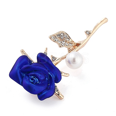 Valentine's Day Rose Zinc Alloy Crystal Rhinestone Brooches LS-JEWB-I031-02A-1