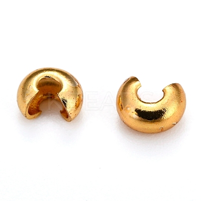 Brass Crimp Bead Covers KK-I681-13A-1