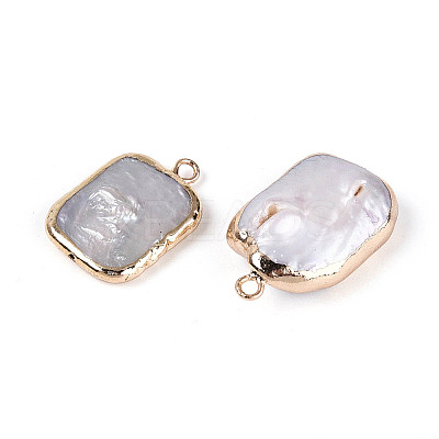 Natural Keshi Pearl Rectangle Pendants LS-PEAR-S020-D10-1