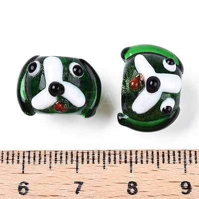 Handmade Gold Sand Lampwork Beads LAMP-L079-03C-1