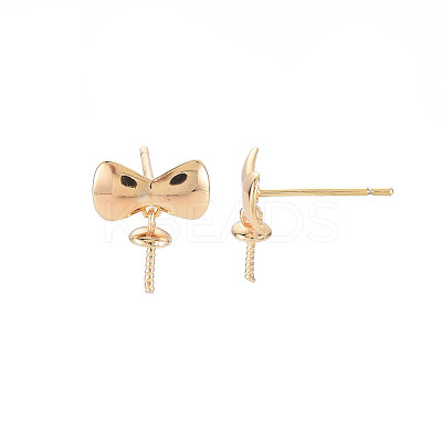 Brass Stud Earring Findings KK-S364-044-1