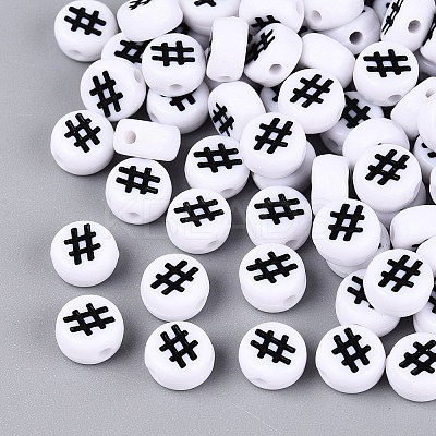 Opaque Acrylic Beads SACR-Q001-10B-1