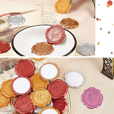 100Pcs Adhesive Wax Seal Stickers DIY-CP0010-54D-1