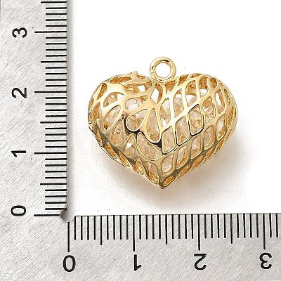 Brass with Cubic Zirconia Pendants KK-E792-30G-01-1