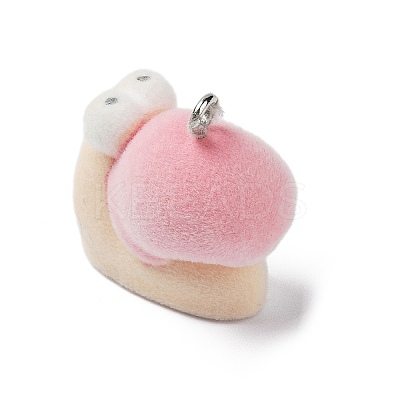 Flocky Opaque Resin Pendants RESI-G105-02D-1