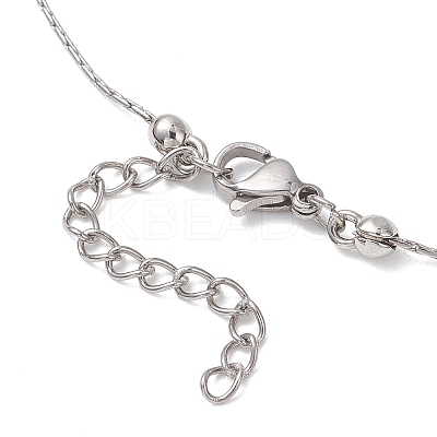 Natural Cultured Freshwater Pearl Rice Pendant 304 Stainless Steel Satellite Chain Necklaces for Women NJEW-JN05831-1