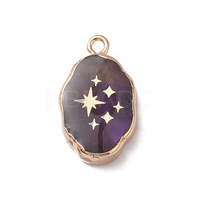 Natural Amethyst Pendants X-G-K333-01D-1