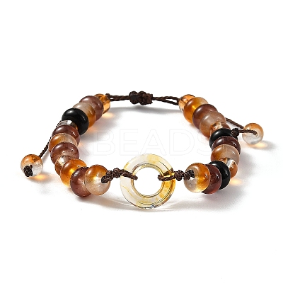 Glass Brainded Bead Bracelets BJEW-L701-01-1