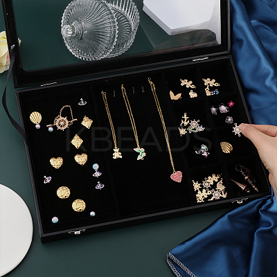 Rectangle PU Leather Covered with Plastic Jewelry Presentation Boxes CON-WH0089-21A-1
