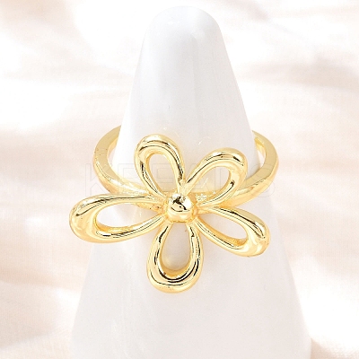 Brass Adjustable Cuff Rings RJEW-C139-01G-1