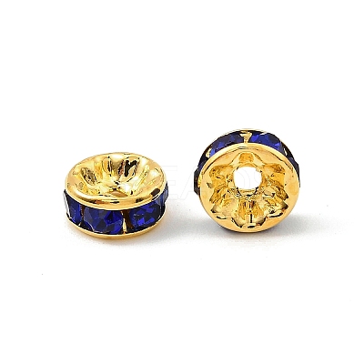 Brass Rhinestone Spacer Beads RB-A014-Z8mm-05G-1