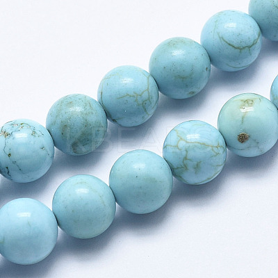 Natural Howlite Beads Strands X-G-K244-02-8mm-01-1