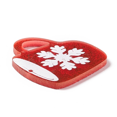 Christmas Transparent Printed Acrylic Pendants SACR-G019-B06-1