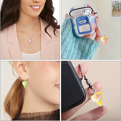 30Pcs 5 Colors Opaque Resin Imitation Food Pendants RESI-CJ0003-45-1