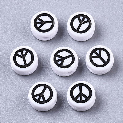 Opaque Acrylic Beads X-MACR-N008-20A-01-1