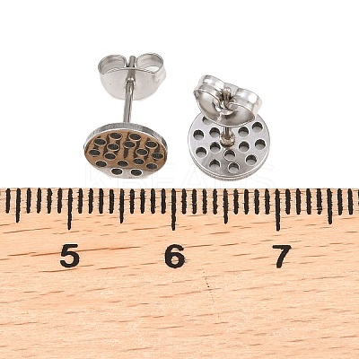 304 Stainless Steel Stud Earring Findings STAS-P434-06B-P-1