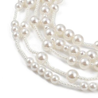 Plastic Pearl Bib Necklaces NJEW-K384-08-1