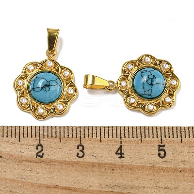 Synthetic Turquoise Pendants STAS-U024-16G-05-1