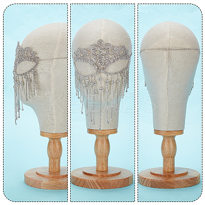 1Pc Alloy Headwear Masquerade Masks AJEW-GA0008-17P-1