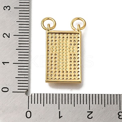 Rack Plating Brass Micro Pave Clear Cubic Zirconia Pendants KK-G500-01A-G-1