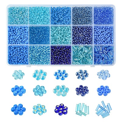 150G 15 Styles Baking Paint Glass Seed Beads SEED-FS0001-31A-1