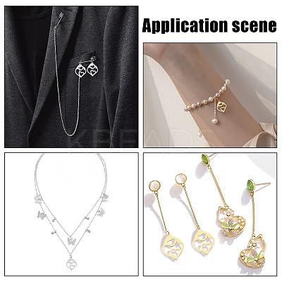 20PCS 2 Colors 201 Stainless Steel Pendants STAS-DC0004-13-1