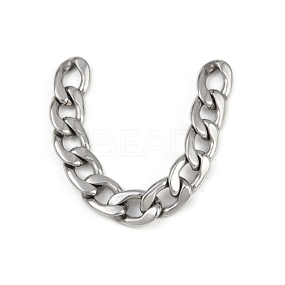 Tarnish Resistant Men's Jewelry Making 304 Stainless Steel Cuban Link Chains CHS-A003M-1.8NK-1
