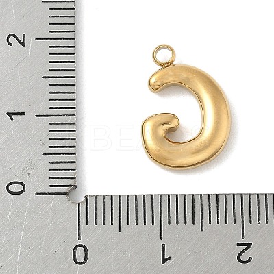 304 Stainless Steel Initial Pendants STAS-S186-12G-G-1