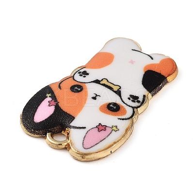 Rack Plating Alloy Enamel Pendants FIND-Q099-10G-03-1