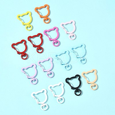 14Pcs Spray Painted Eco-Friendly Alloy Swivel Snap Hook Clasps FIND-FS0004-59-1
