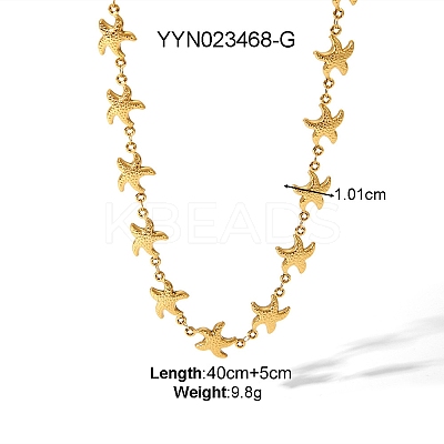 316L Surgical Stainless Steel Seashell Heart Link Chain Necklaces for Elegant European Style BF6500-1-1
